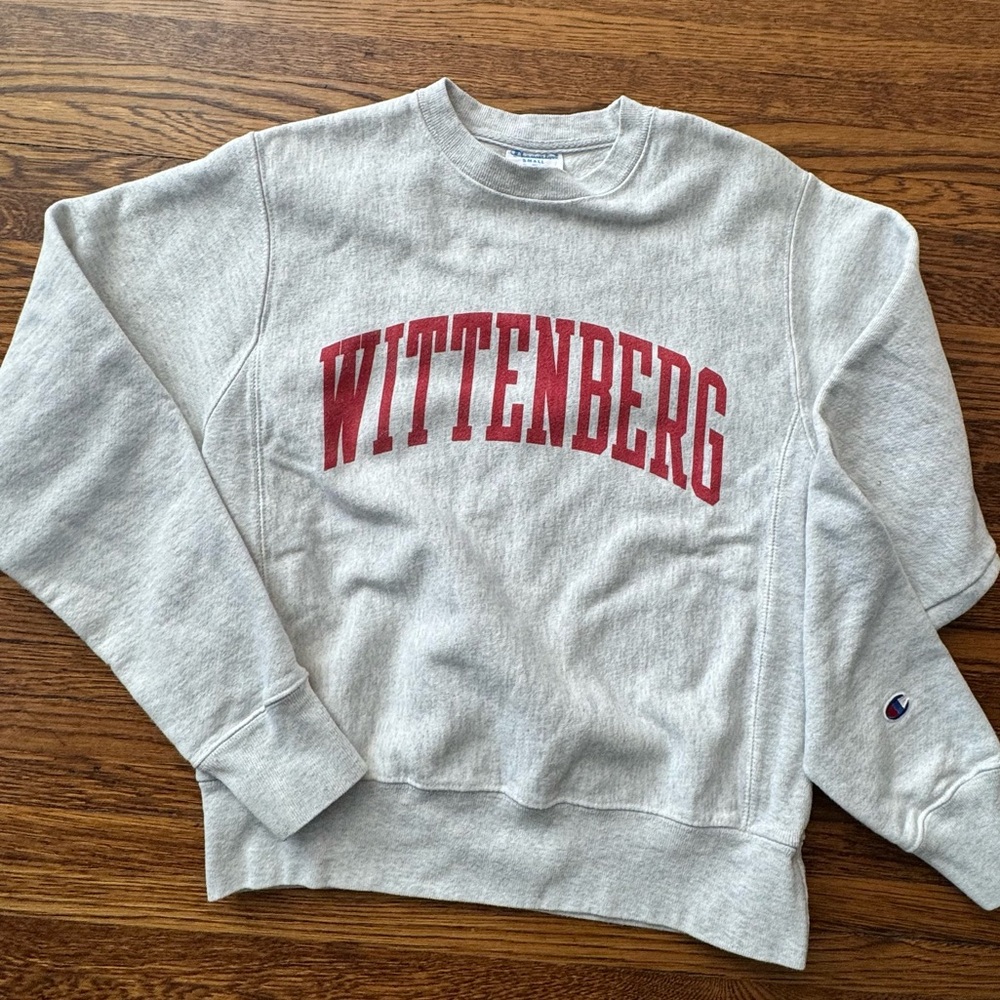 #638 Vintage 80s Champion Reverse Weave Wittenberg college Crewneck 
Champion